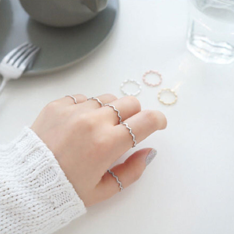 Simple Wave Curves 925 Sterling Silver Ring