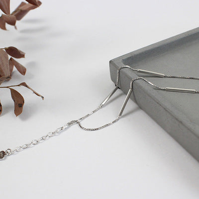 Modisches Doppelschicht Silber Armband